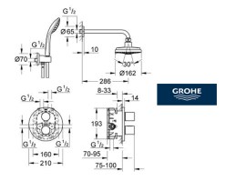 KIT TERMOSTATICA GROHTHERM 3000 GROHE